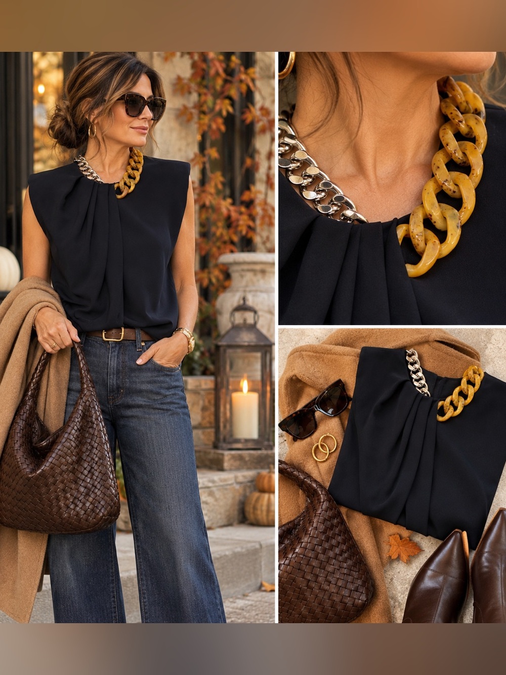 Stella McCartney Falabella Chain Necklace Gathered Top - Picture 16 of 16